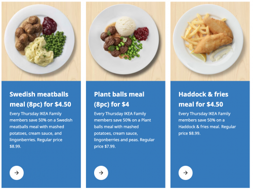 IKEA Canada Swe-dish Thursday Meal Deals for IKEA Family Members: Save 50% Off